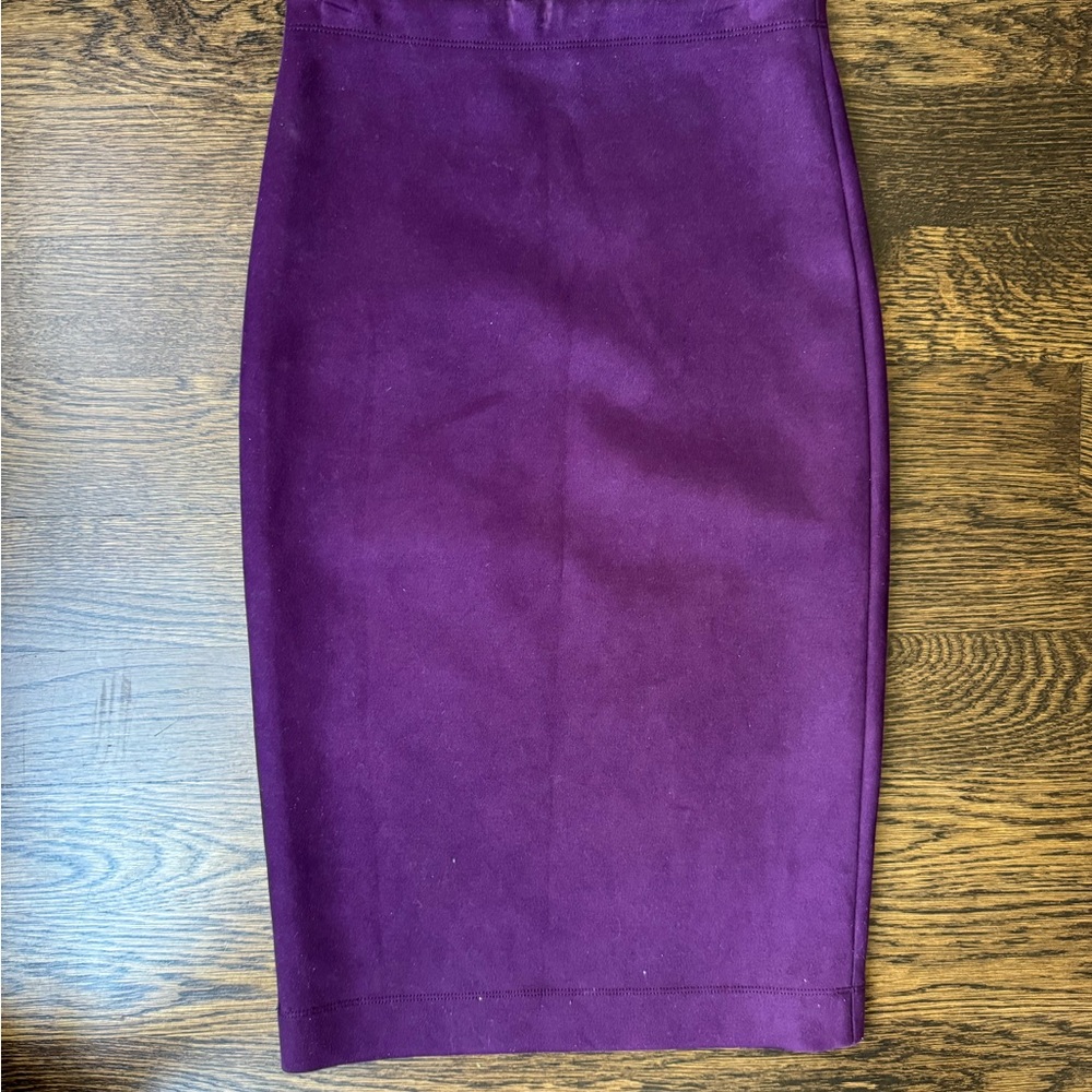 BCBGMaxAzria Purple Midi Pencil Skirt Cocktail